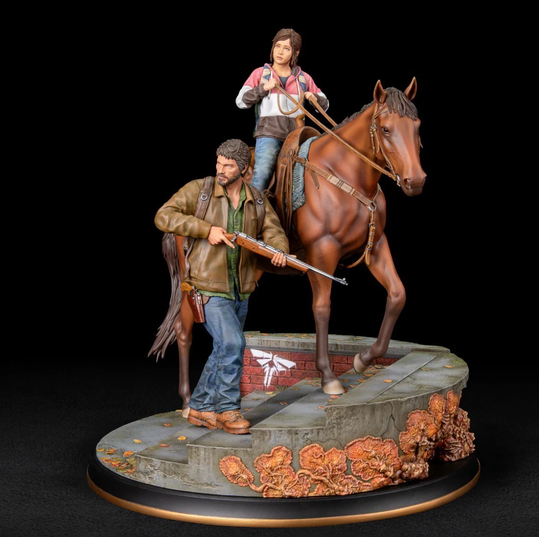 The Last of Us Joel & Ellie on Horseback Premium Statue Figure + COA #/1000 TLOU