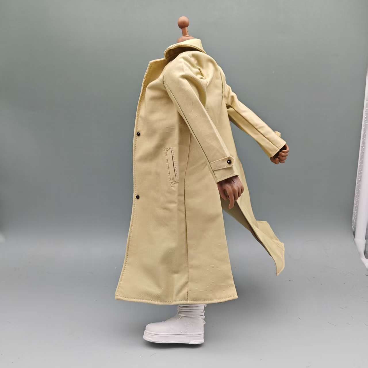 1/6 Khaki Coat Male Trench Windbreaker clothes model for 12in Thin Action Figure