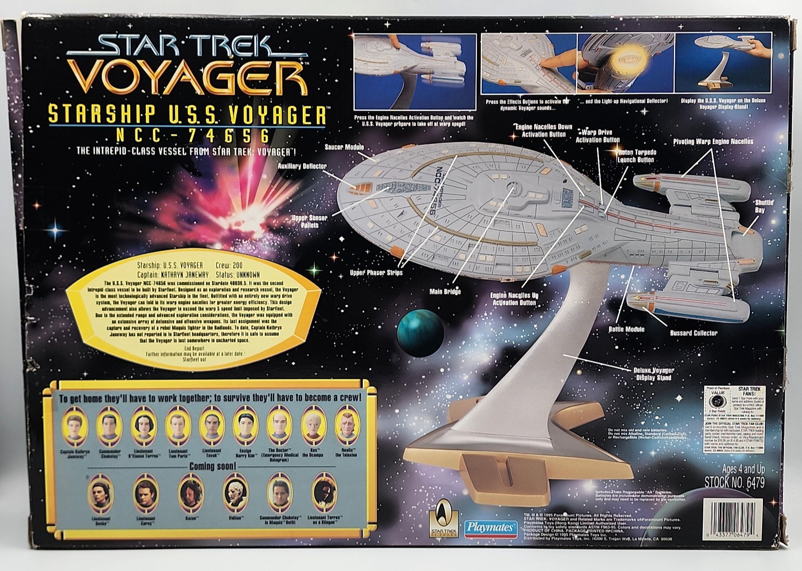 Playmates Star Trek Voyager USS Voyager NCC-74656 Rare Open Box Vintage
