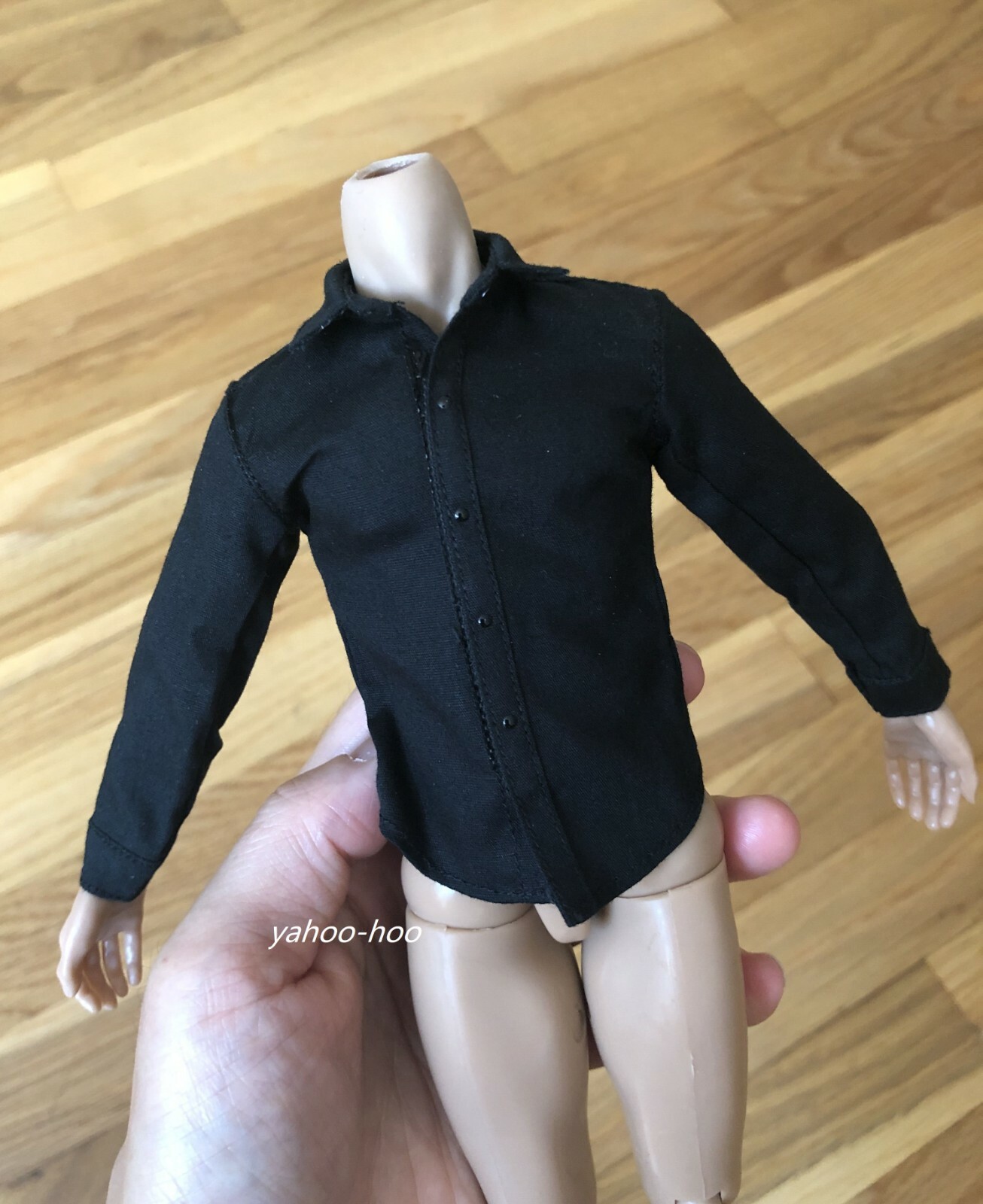 1/6 scale BLACK Shirt 12″ Male Action Figure Doll Accessories