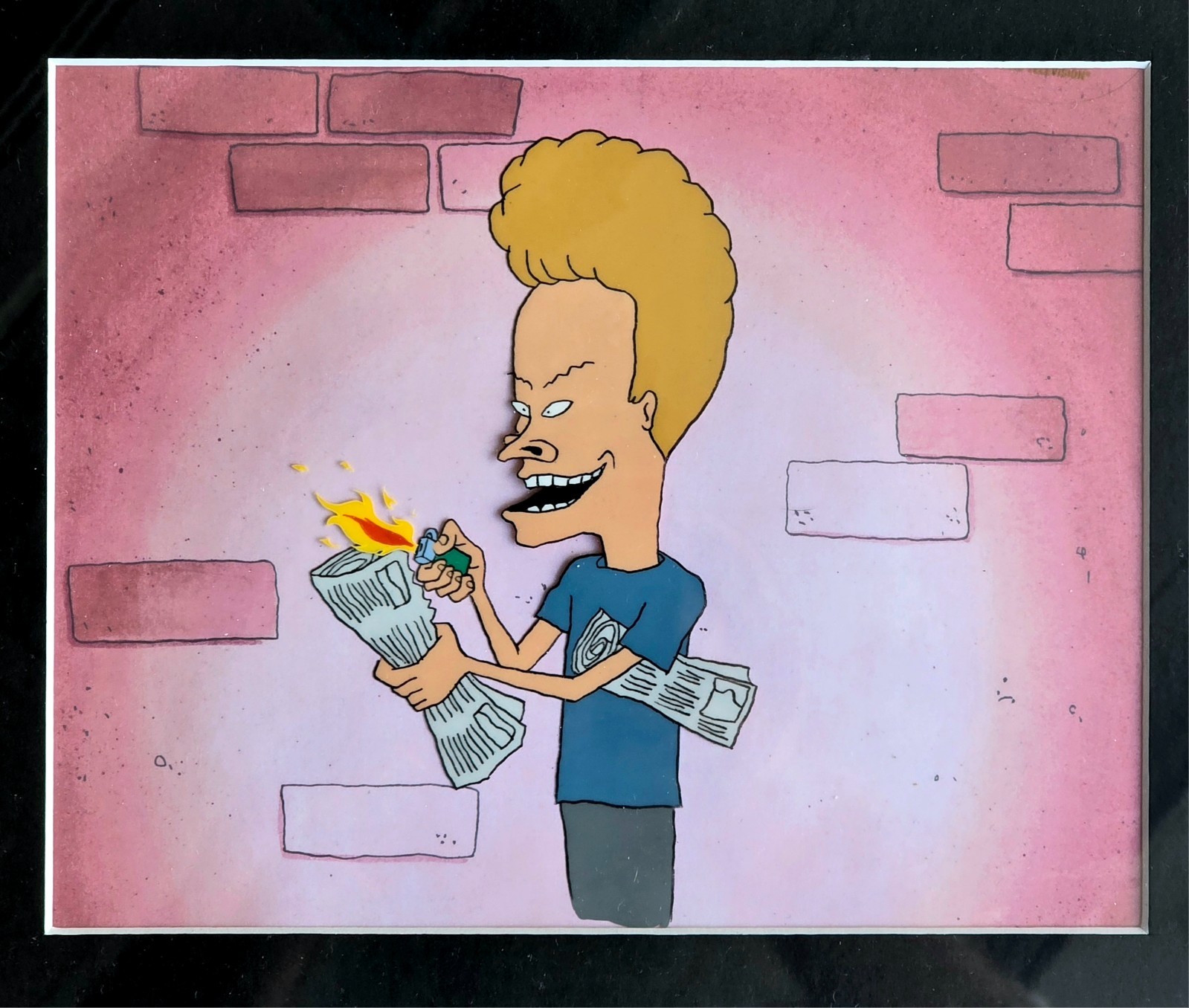 Beavis and Butt-Head BANNED SCENE animation cel 1993 mtv simpsons stimpy disney