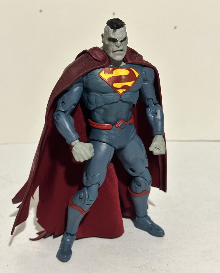 Custom Mcfarlane Superman Bizarro 1:12 Dark Red Leather Wired Cape NOT fIGURE