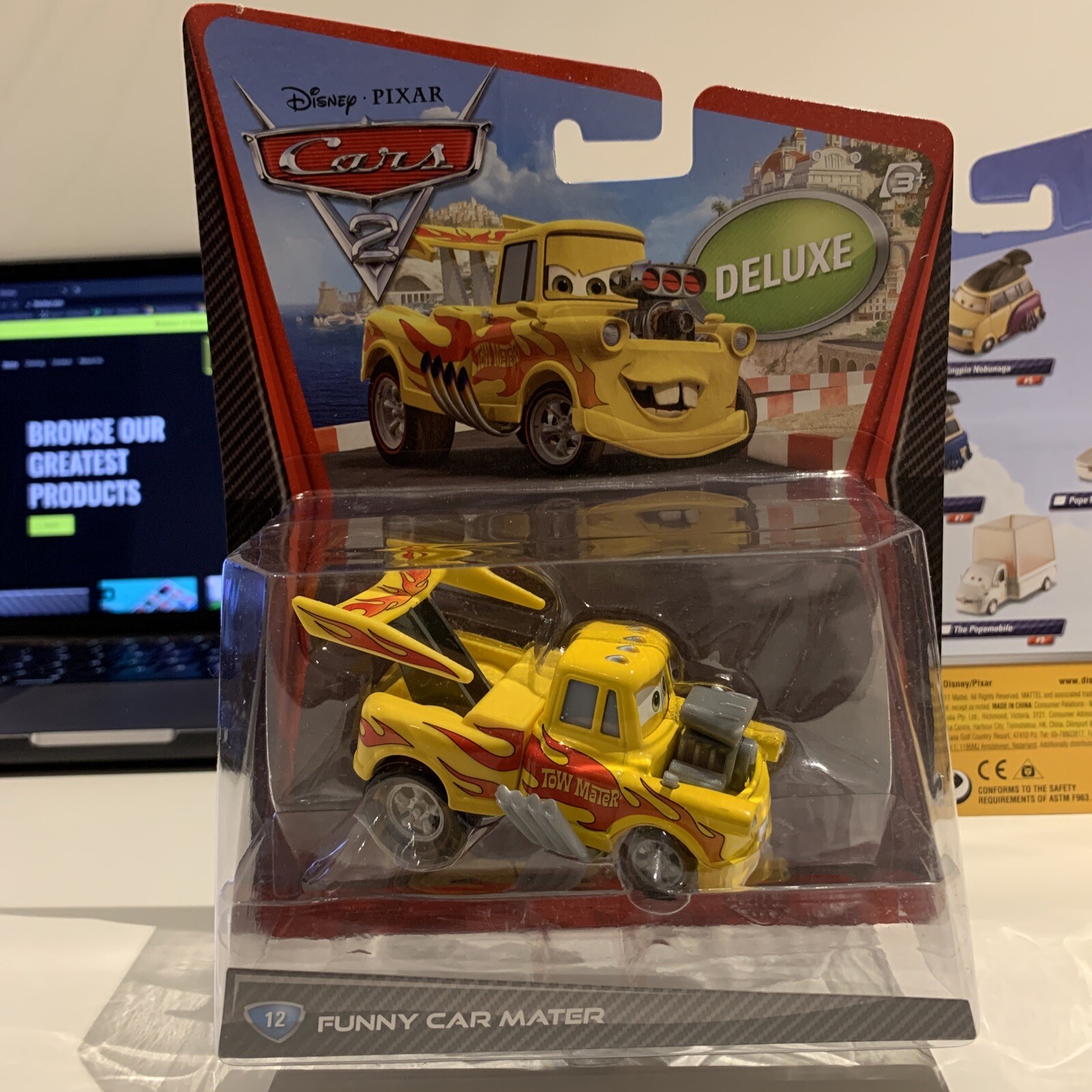 Disney Pixar Cars Funny Car Mater Cars 2 Special Deluxe Cars Official Diecast 1