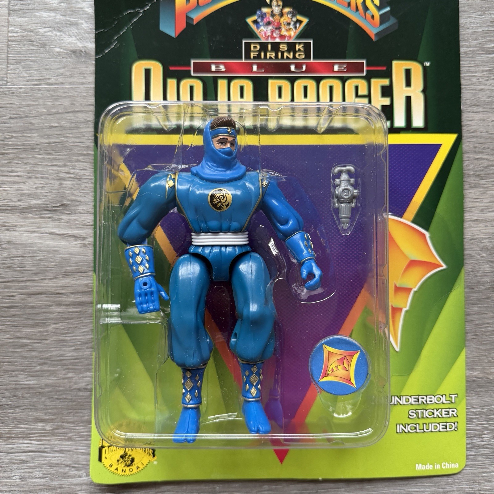 1995 Bandai Mighty Morphin Power Rangers Blue Ninja Disk Ranger Original
