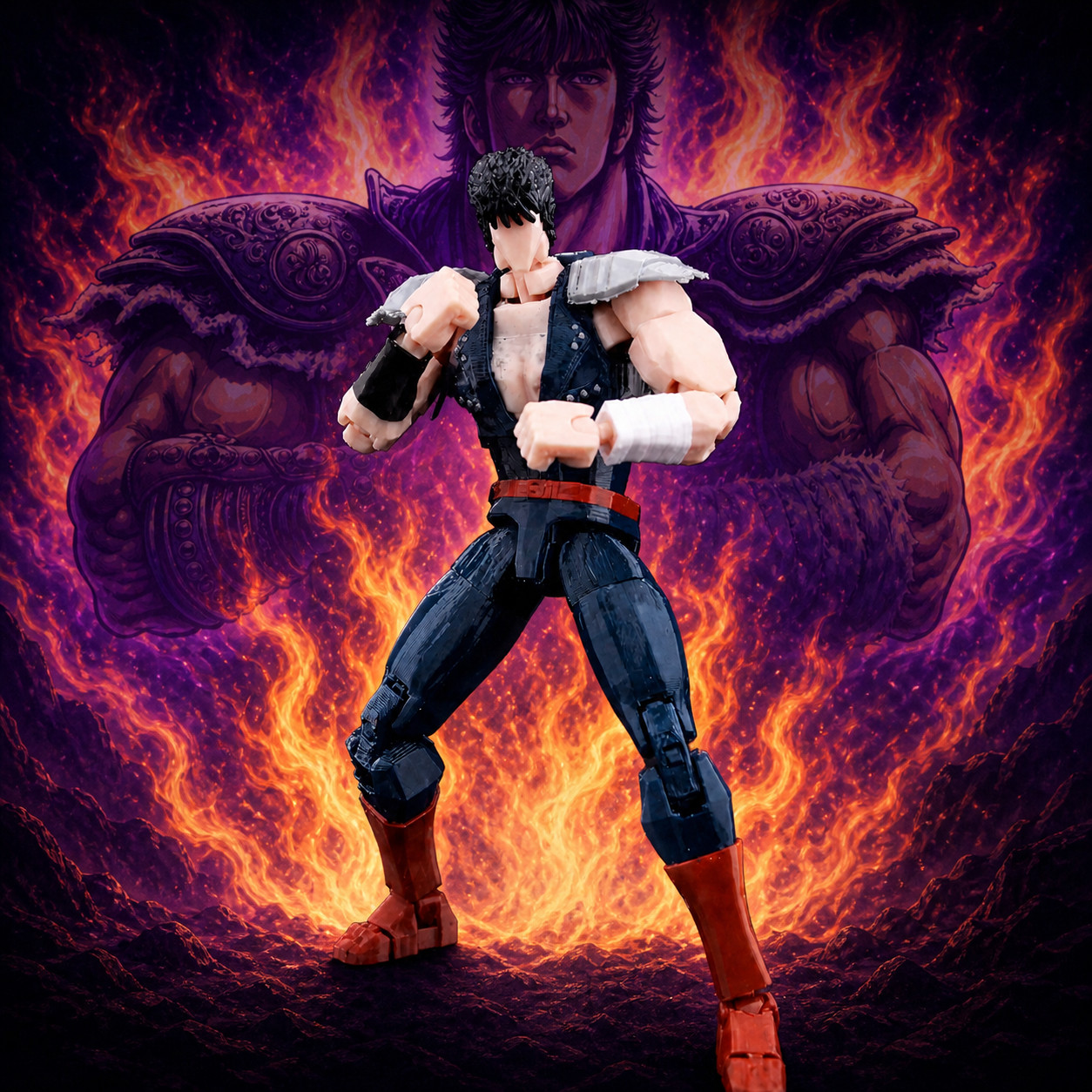 Kenshiro Fist of North Star 14CM 2026 Action Figure – 1/12 Scale 3D Printed Toy