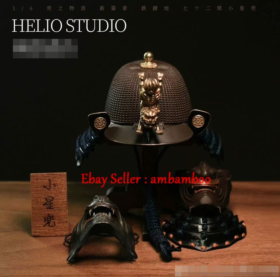 Helio Studio 1/6 Samurai Helmet Japanese Armor Fit Action Figure Model Toys New