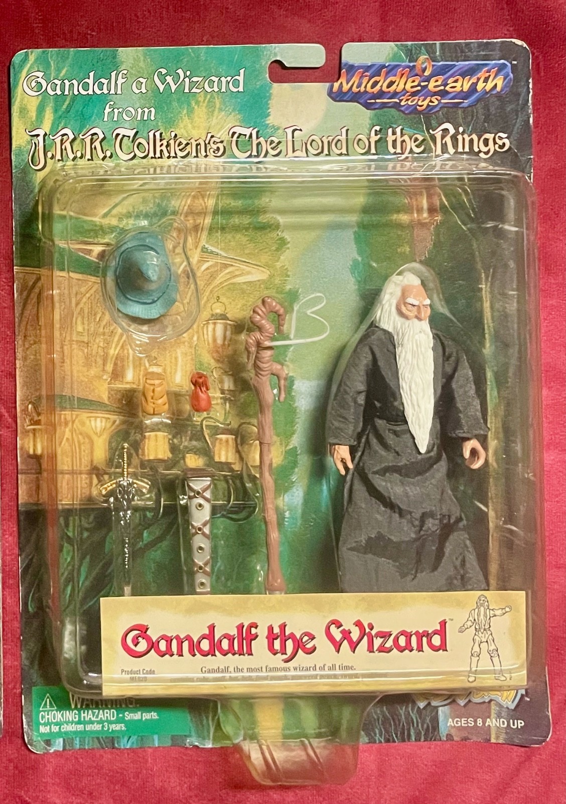 1998 Toy Vault Middle Earth Toys Lord of the Rings Gandalf the Wizard On Card