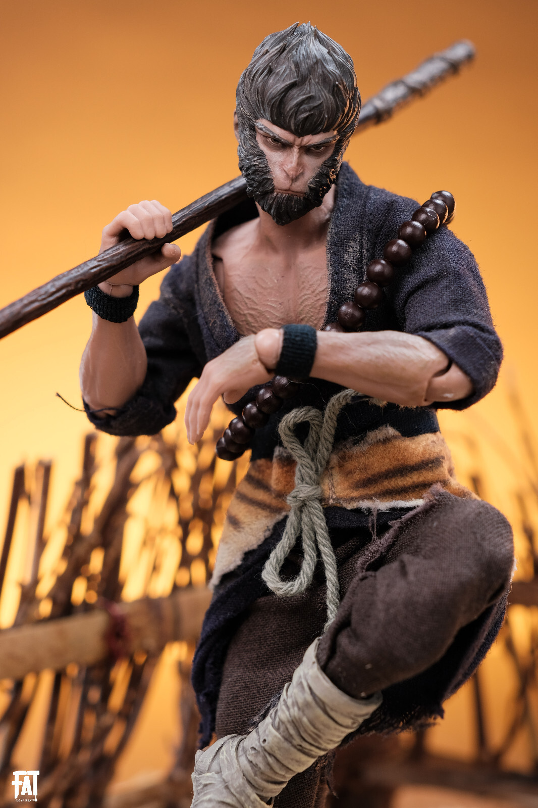 Painted 1:12 Head Sculpt Journey to the West Monkey King Sun Wukong 6″ Model Toy