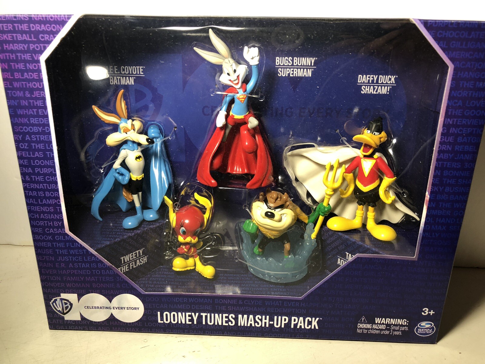 WB 100 Years Anniversary Looney Tunes/DC Comics Mash-Up 5 Action Figures Set NEW