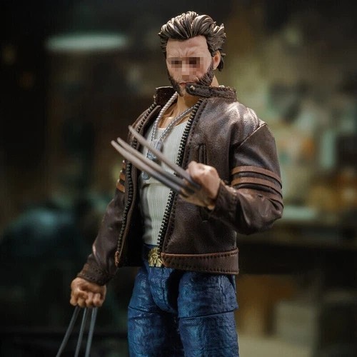 1/12 Male Brown Jacket Wolverine Logan PU Leather Coat Model Fit 6” Figure
