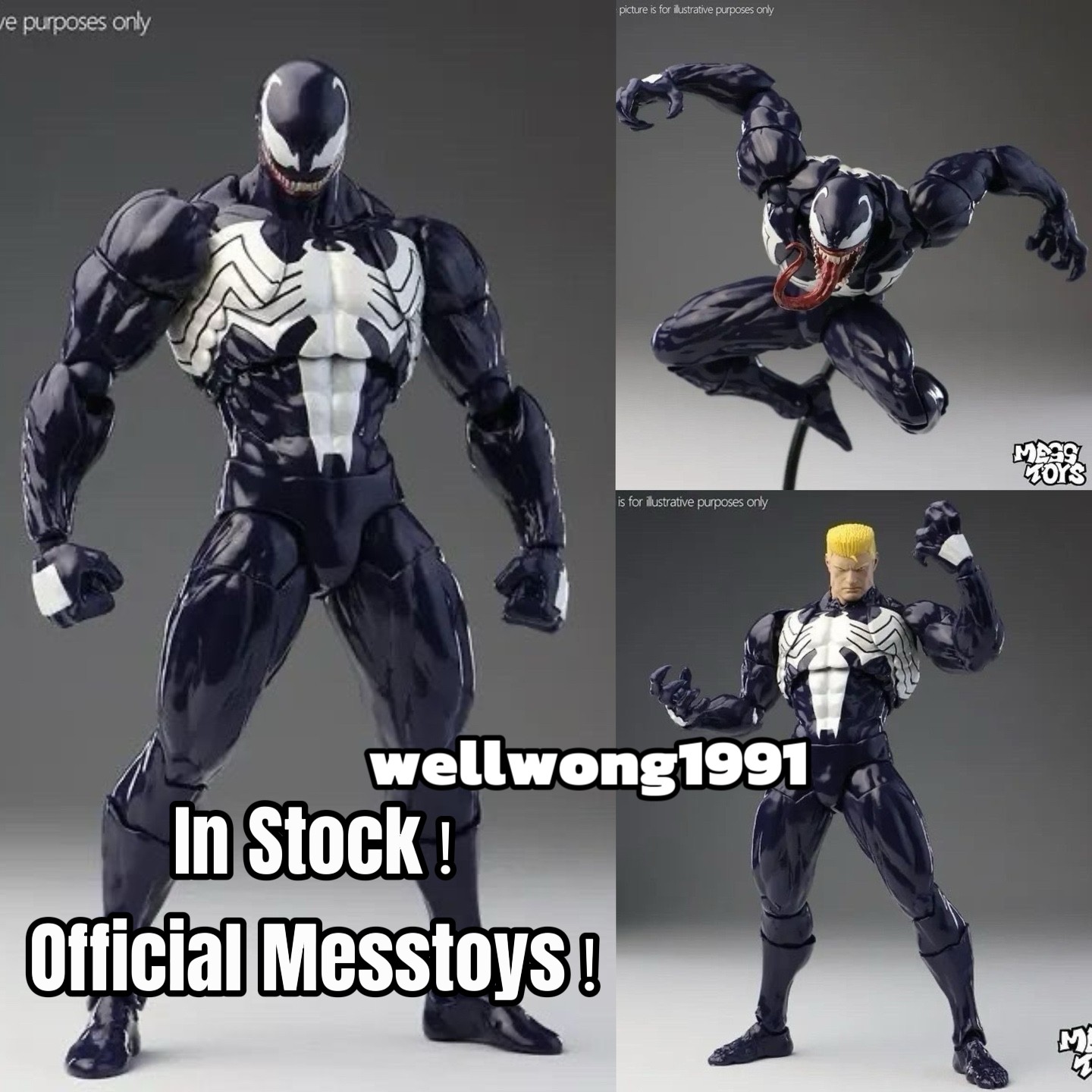 In Stock Mess Toys Venom Lethal Neighbor Symbiote Spider-Man 1/12 Action Figure
