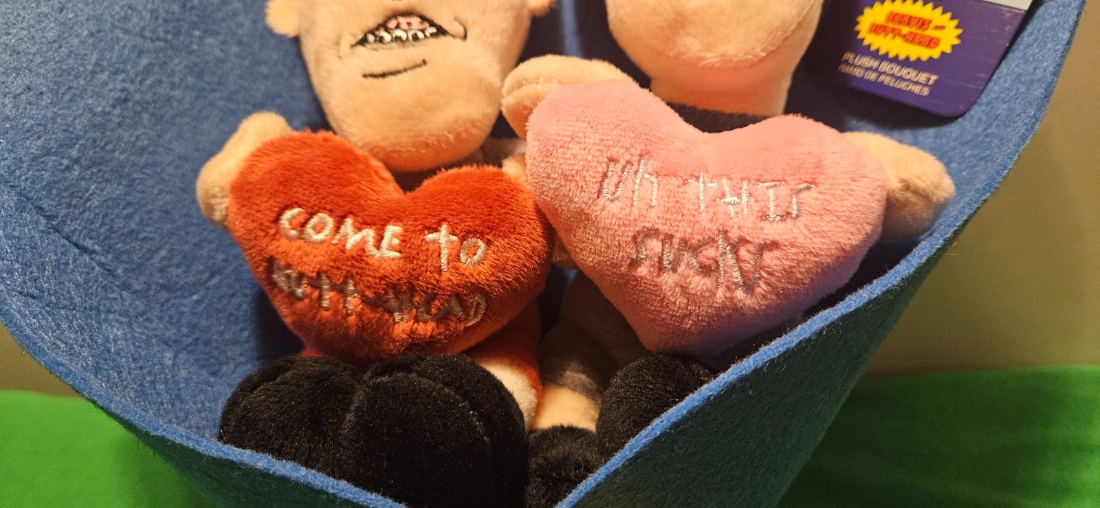 Collectible Beavis & Butthead Plush Stuffed Valentines Bouquet New with Tags