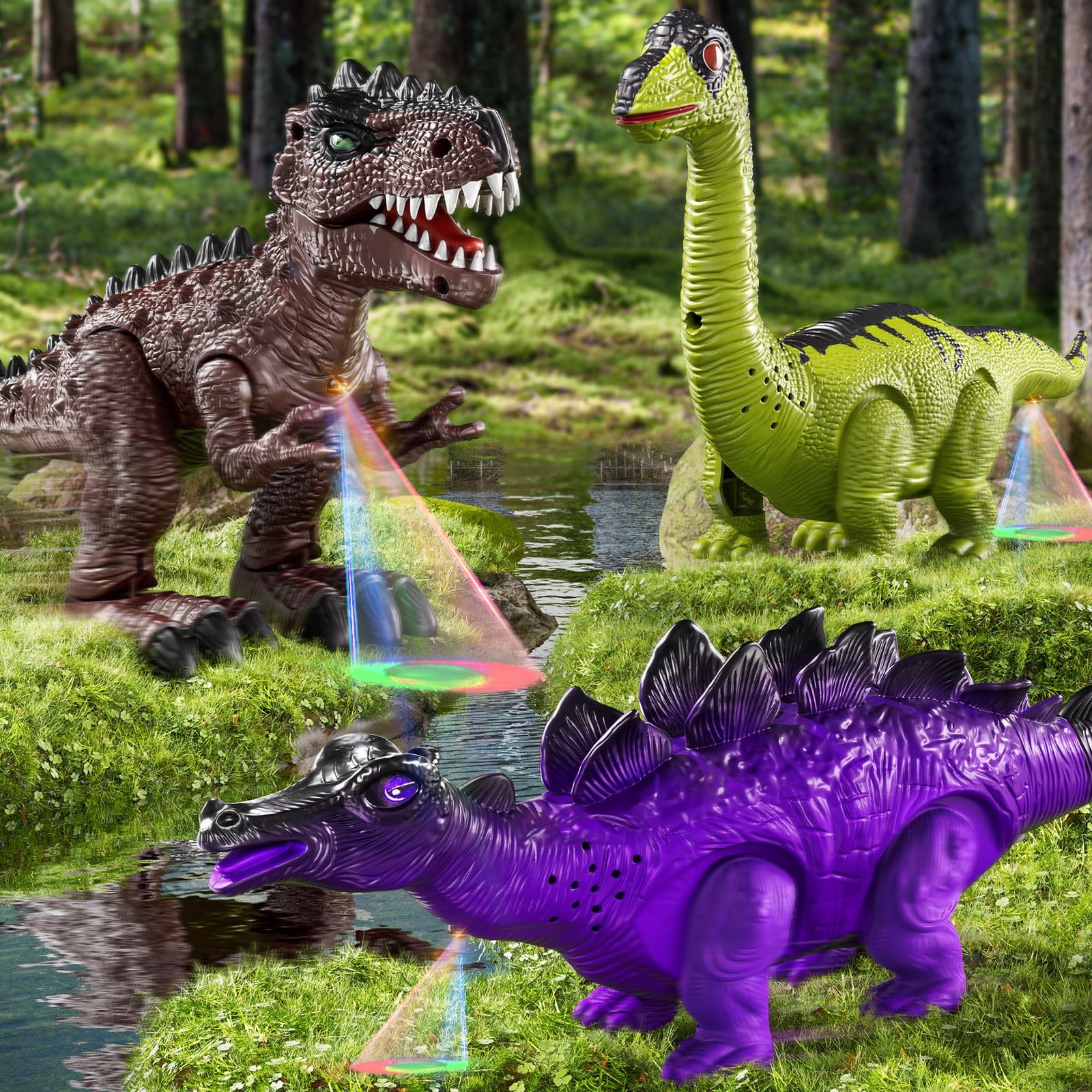JUKUDAHU Dinosaur Toys for Kids 3 4 5 6 7 8 Years Old – Electronic Walking Di…
