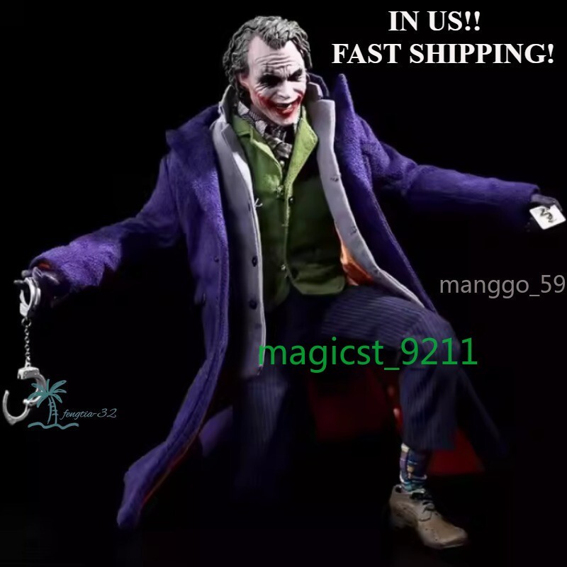 The Dark Knight Heath Ledger Joker 1/6 Cloth Movable Figure Collection US STOCK!