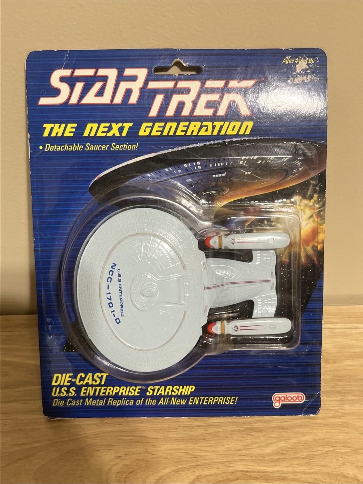 U.S.S. Enterprise Die Cast 1988 STAR TREK The Next Generation Galoob MOC NEW