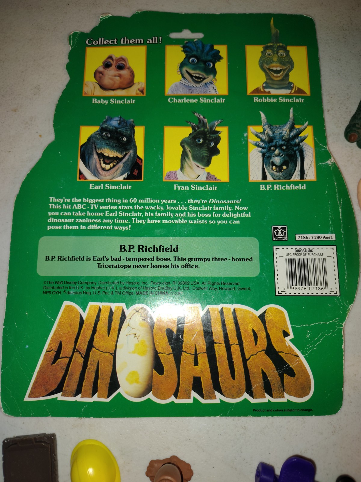 Disney Dinosaurs TV Show Figure Set Lot COMPLETE 6 SINCLAIR FAMILY 1991 HASBRO