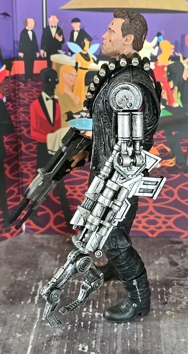 NECA Reel Toys Terminator 2 Kenner Tribute Power Arm T-800 Incomplete 7″ Figure