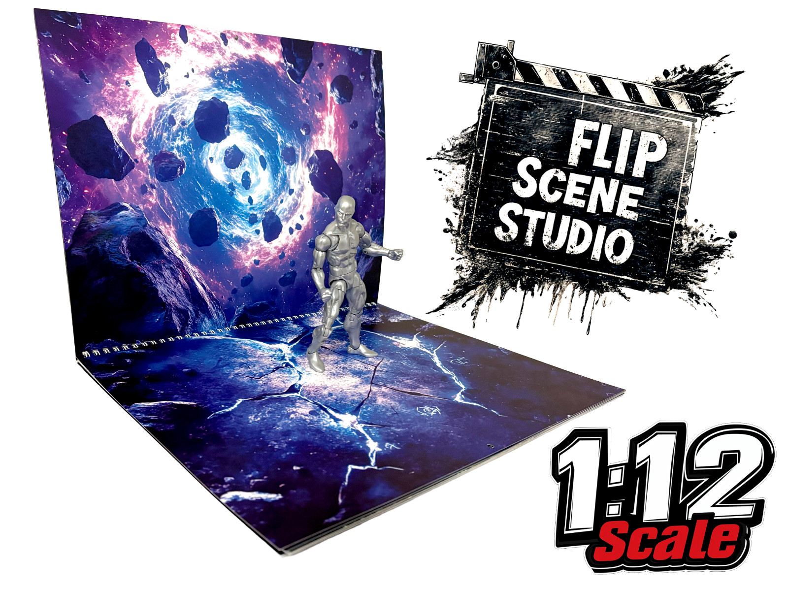 1:12 Scale Flip Scene Studio Book 4 Government Issued Action Figure Diorama Set
