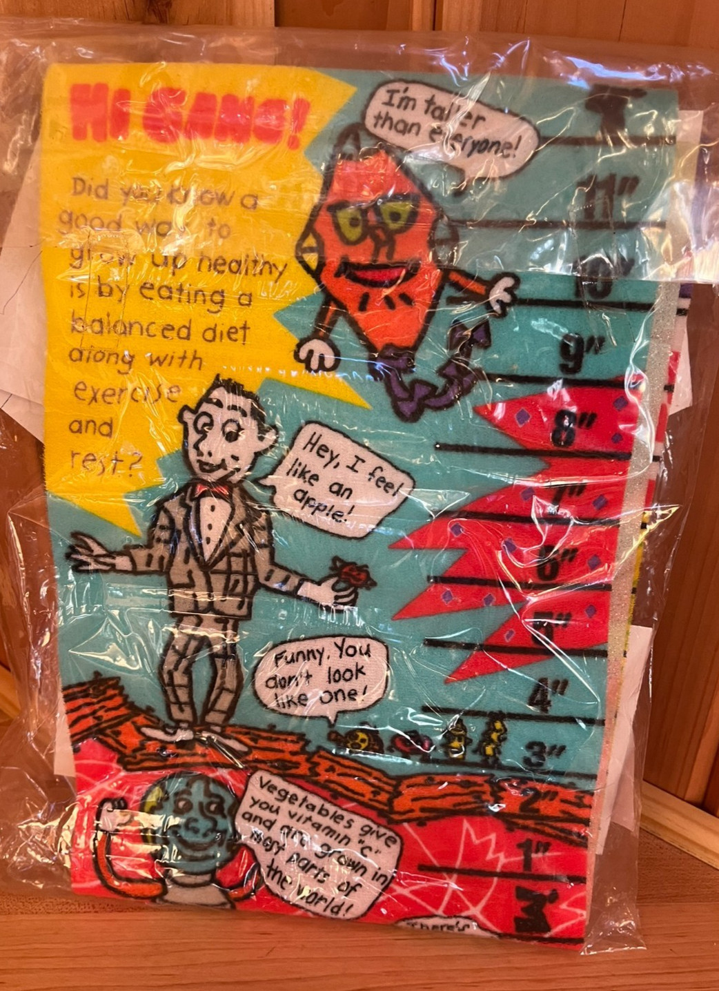 Vintage 1988 Pee Wee Herman Growth Chart Show TV Movie Promo Rare Sealed NEW NOS