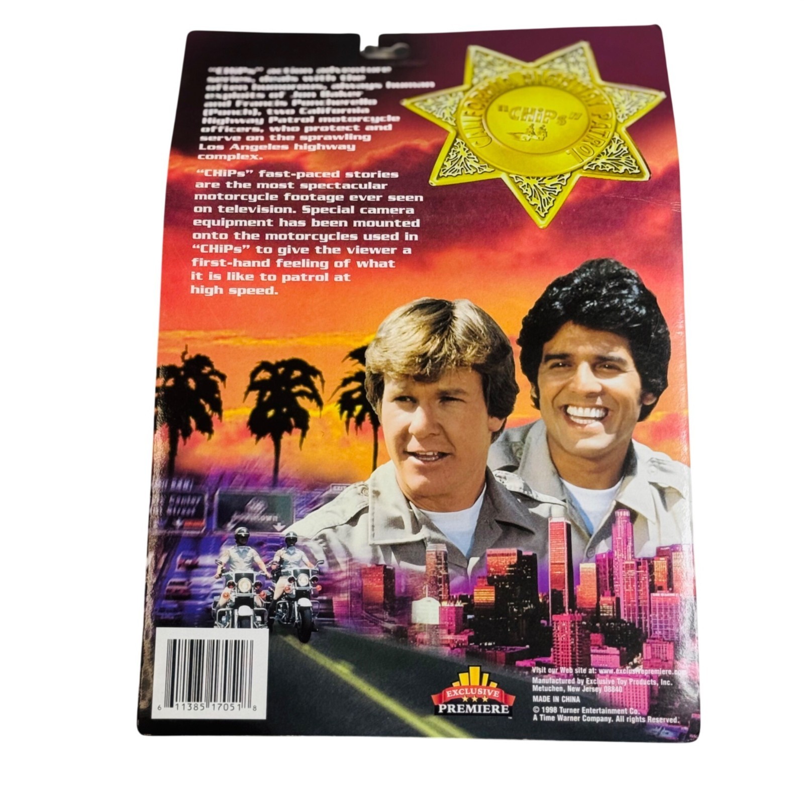 Vintage 98 Exclusive CHiPs Television Series Larry Wilcox as John Action Figure