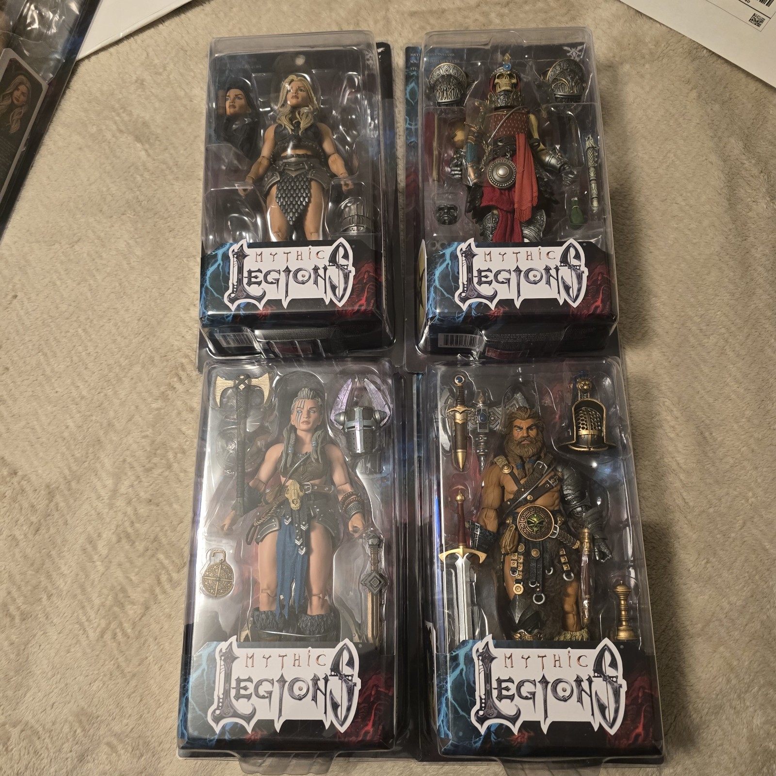 Mythic Legions Figure Lot Of 4 Witj Legendary Warrior Female And Scapula The Cri