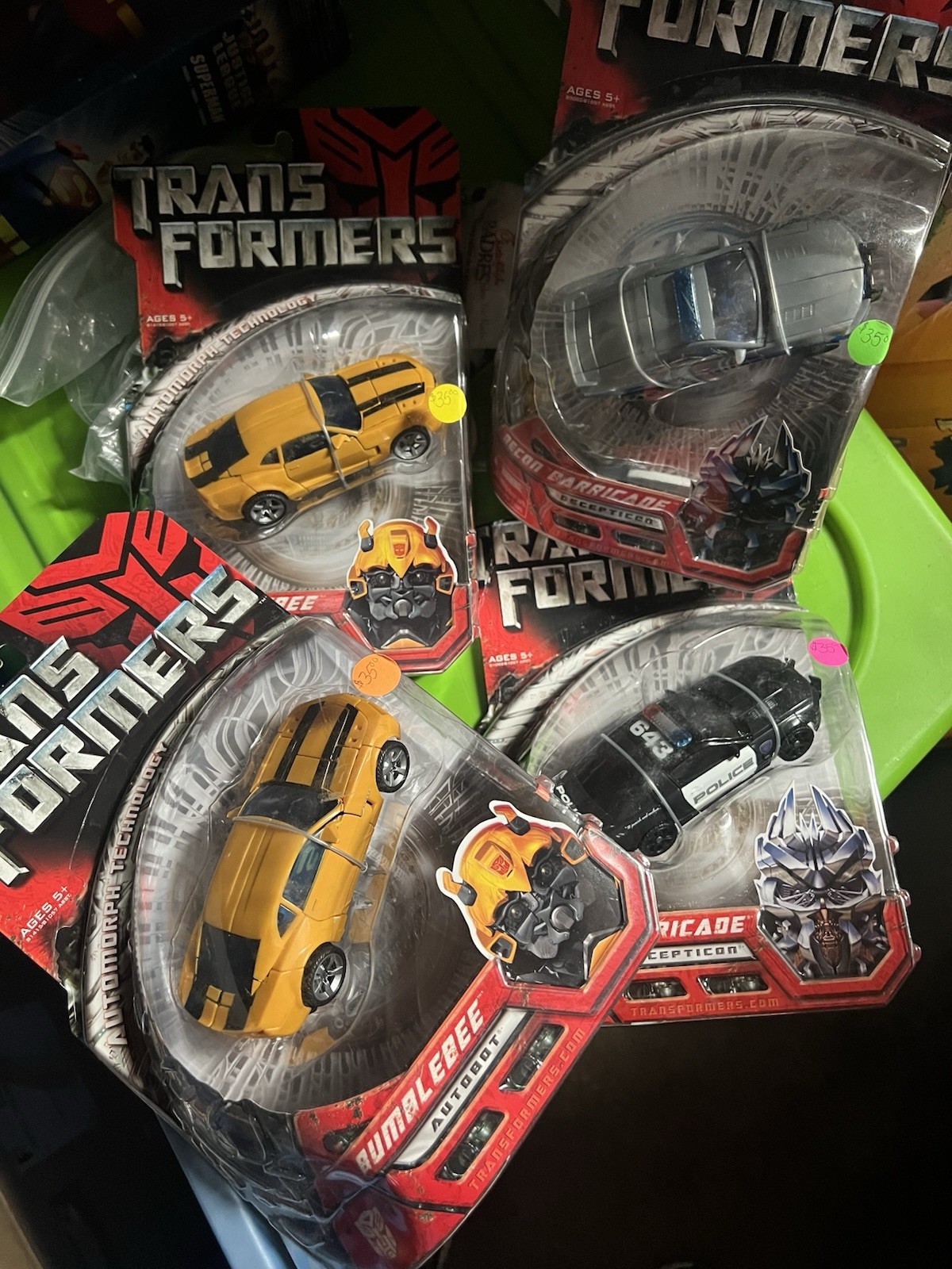 Hasbro Transformers movie action figures Recon Barricade Bumble Bee Optimus