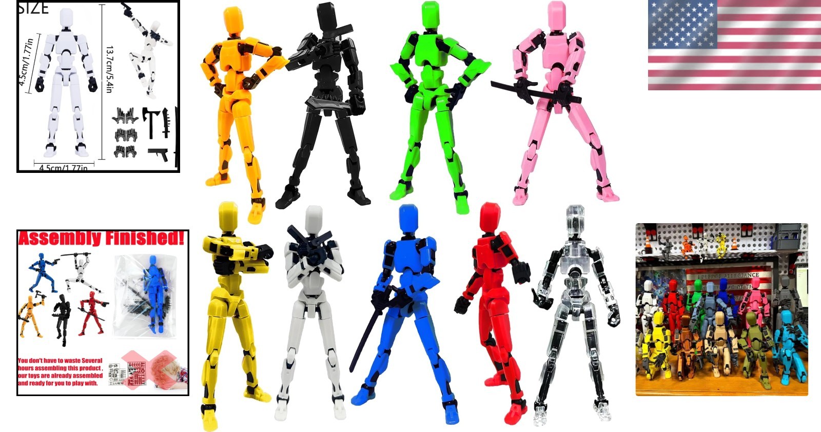 Titan 13 Multi-Jointed Action Figures – Perfect Desktop Decorations for All Ages