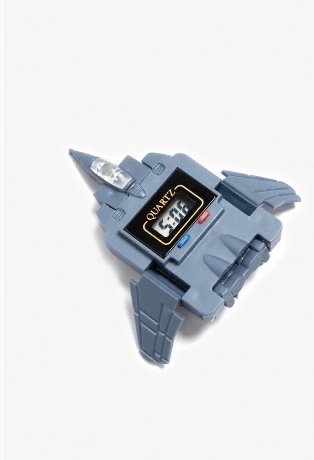 Vintage Watch Military Aircraft Fighter Jet transforming Watch Grey Color