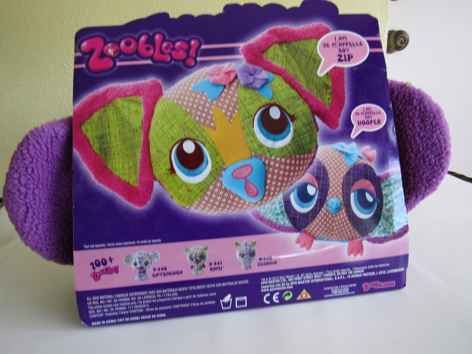 Pink Owl Plush Boho ZOOBLES HOOPER PLUSH ZOOBLE NEW Christmas Gift Pet Cyber