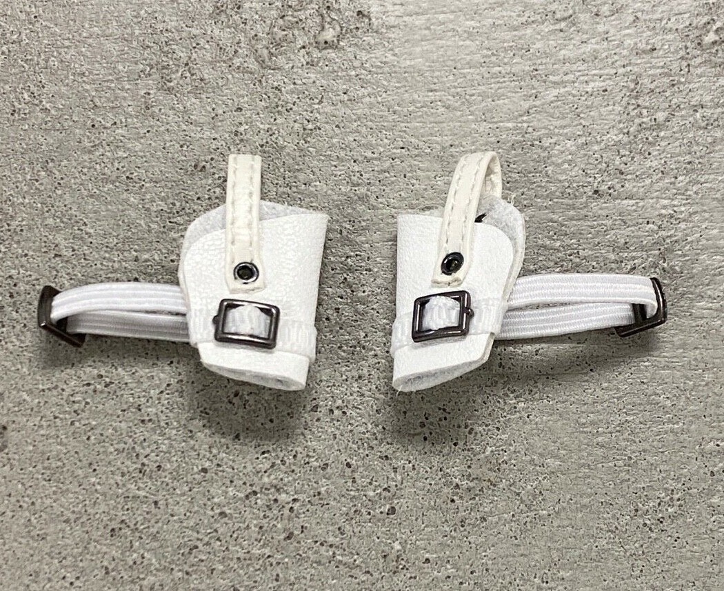 SU-LH-WHT: 1/12 White Leg Gun Holsters x 2 (Left & Right) for 6″ muscular body