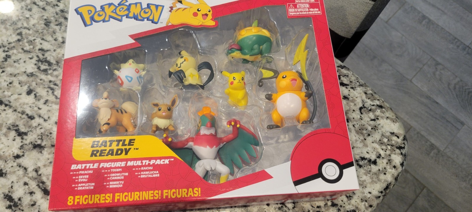 Pokemon Battle Figure 8 Pack Pikachu Eevee Mimikyu Raichu Togepi Set