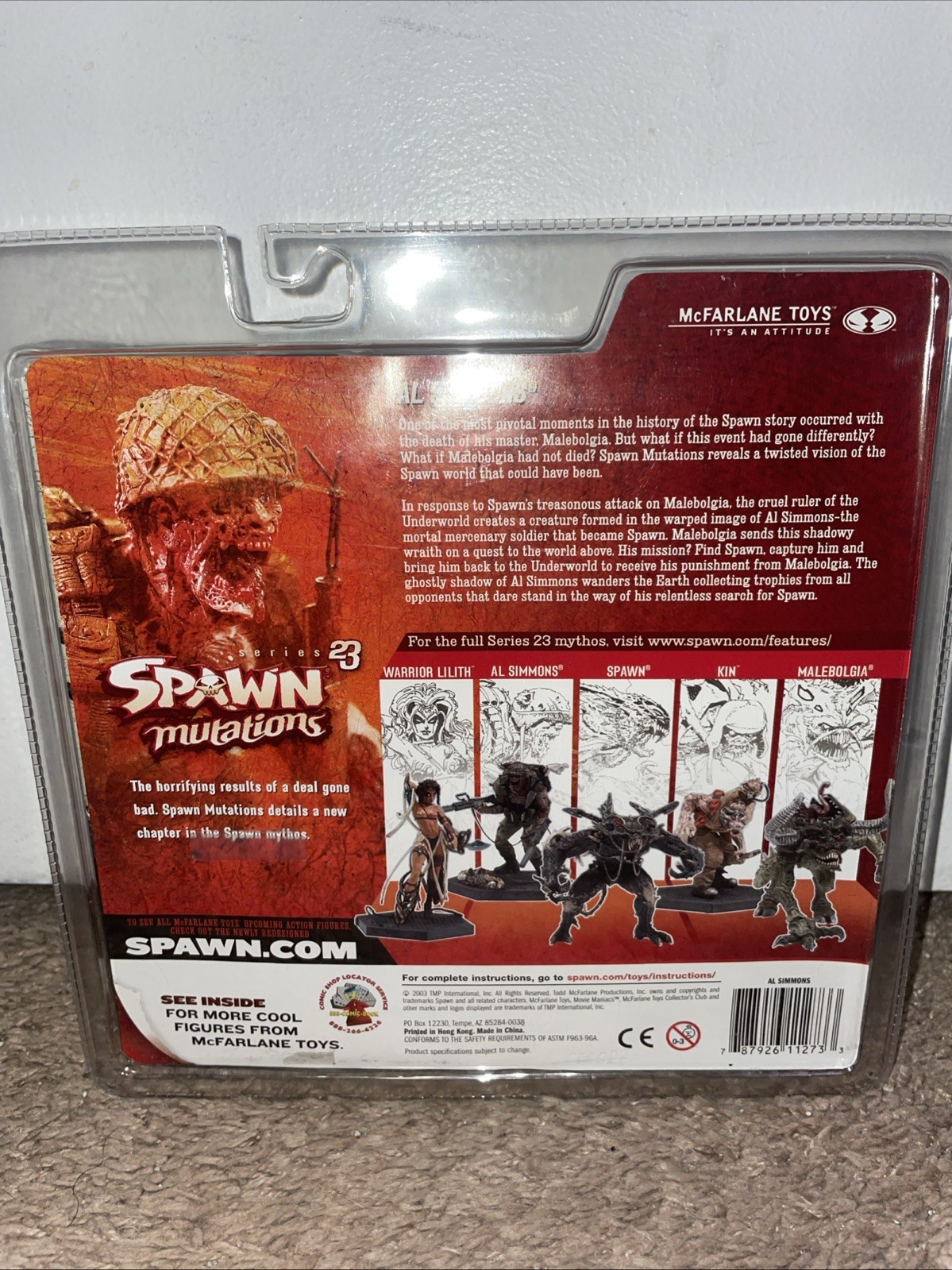 AL SIMMONS ACTION FIGURE SPAWN MUTATIONS SERIES 23 MCFARLANE TOYS NEW VARIANT