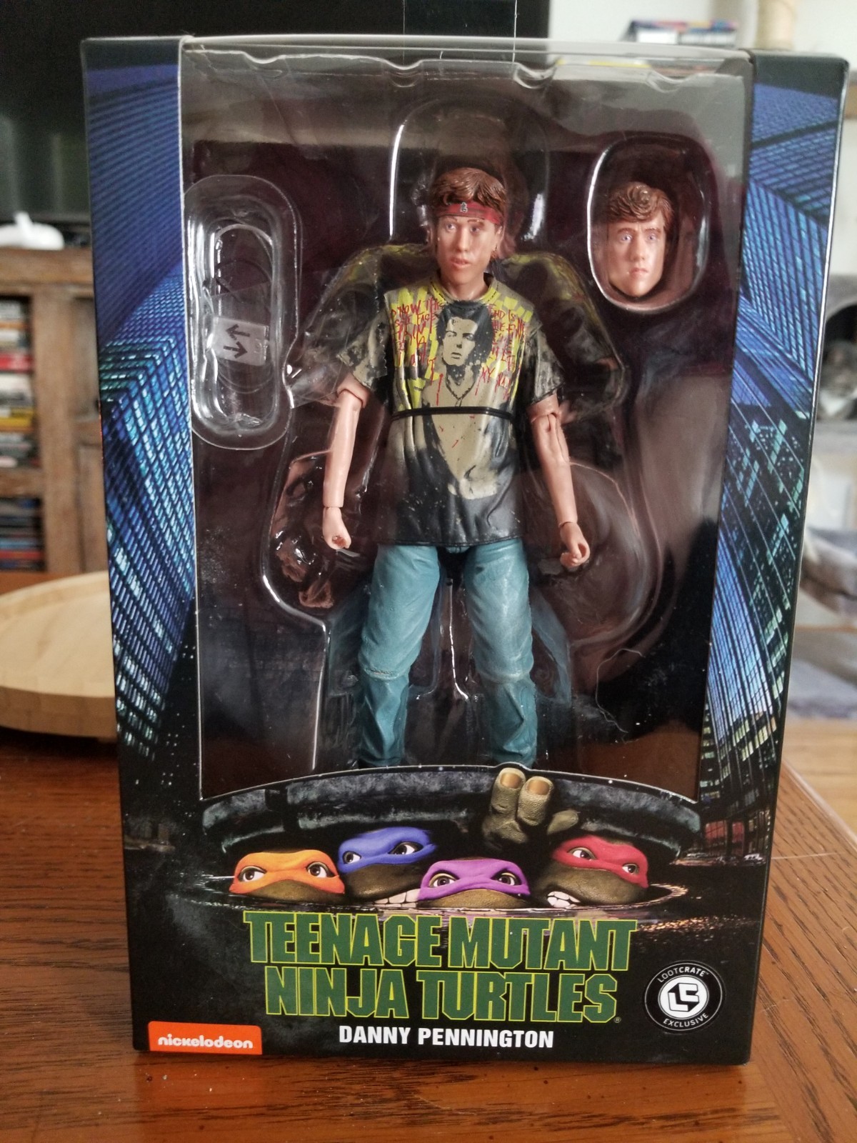 🔥NECA Loot Crate Exclusive TMNT Movie Danny Pennington Figure Ninja Turtles