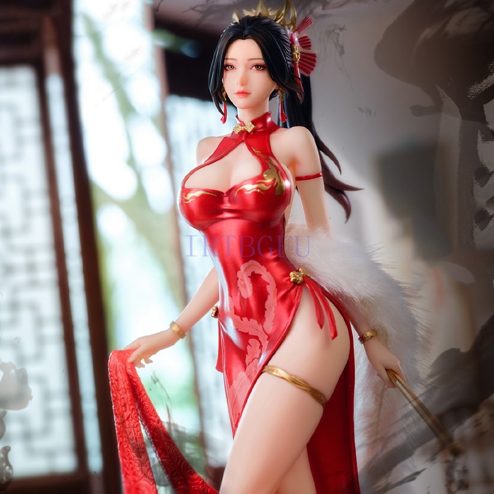 Anime Figure Inspired Mai Shiranui Red Dress PVC Statue 40cm 1/4 Scale Model NEW