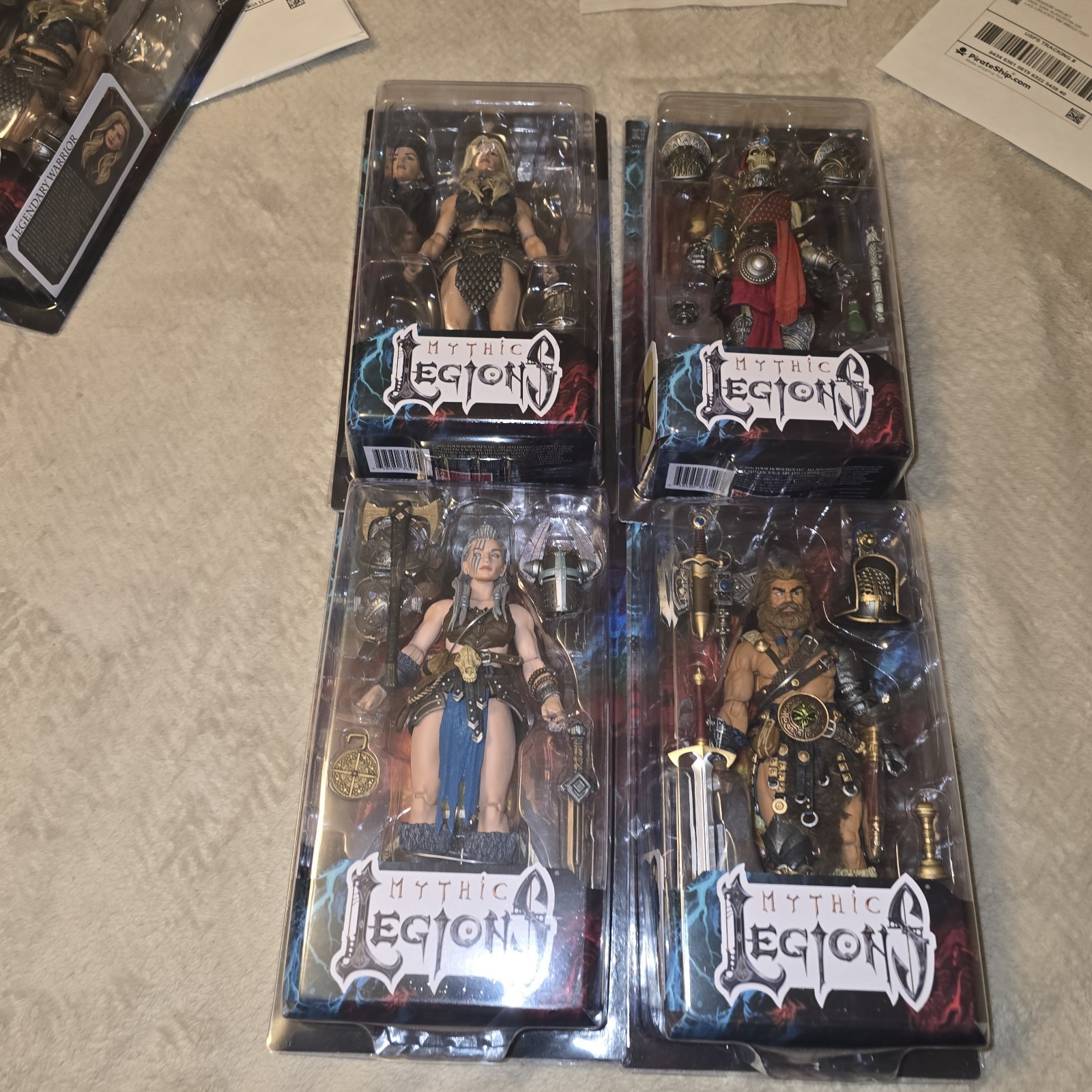 Mythic Legions Figure Lot Of 4 Witj Legendary Warrior Female And Scapula The Cri