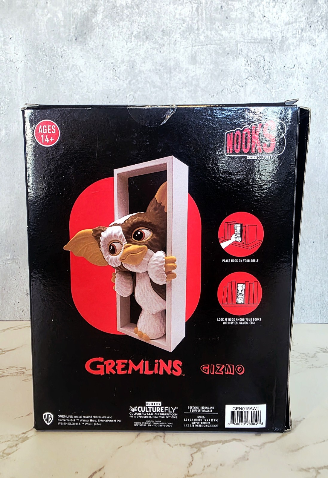 NEW Gremlins Nooks Gizmo By Culture Fly & Warner Bros 2024 Bookshelf Decoration