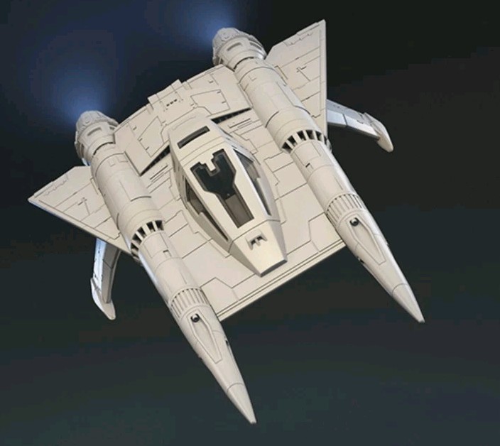 Buck Rogers In The 25th Century Thunder Fighter 1/32 Model Kit Custom 3d W Stand