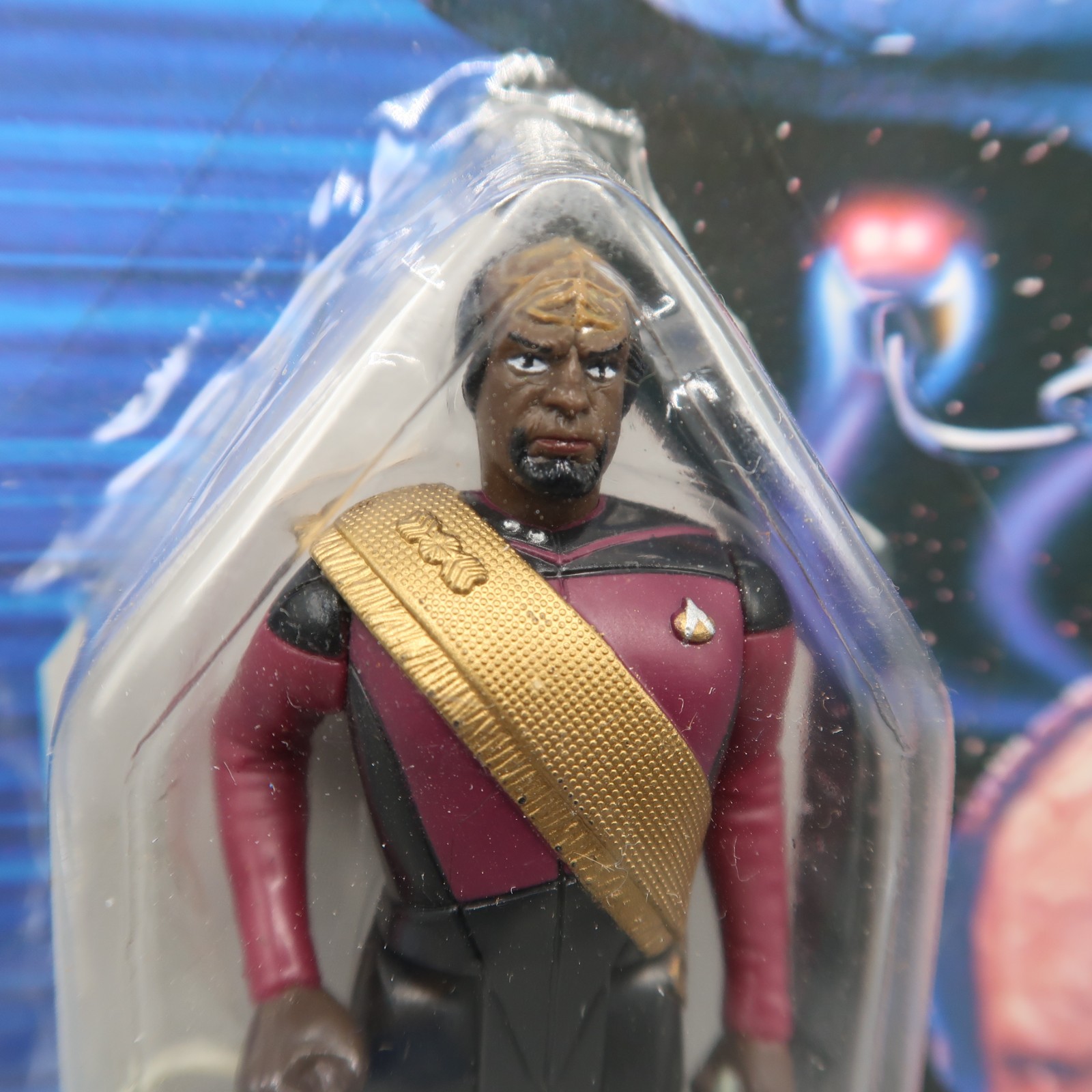 Star Trek The Next Generation Worf 4″ Action Figure 1988 Galoob Sealed