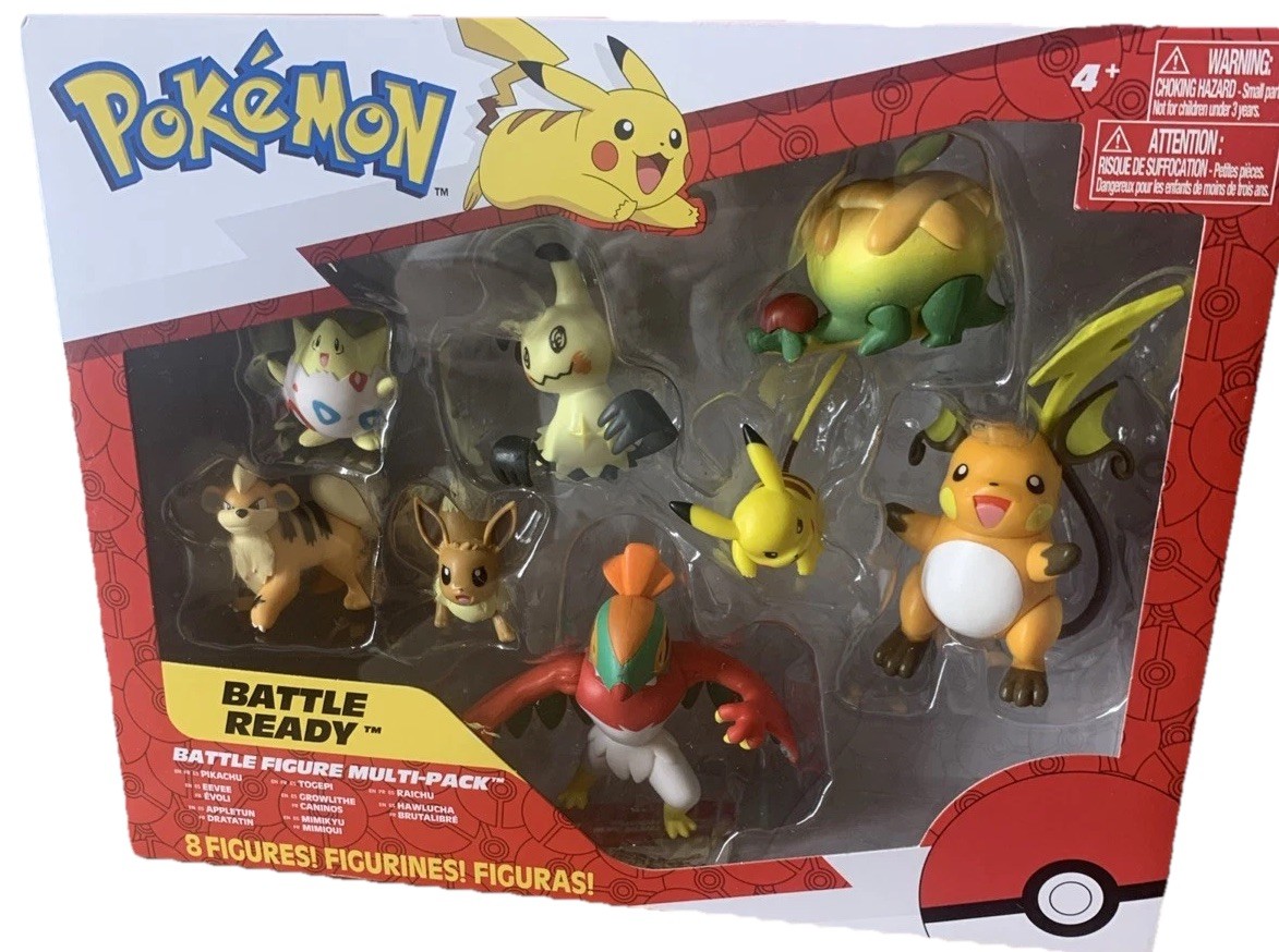 Jazwares Pokémon Battle Ready 8 Figures New