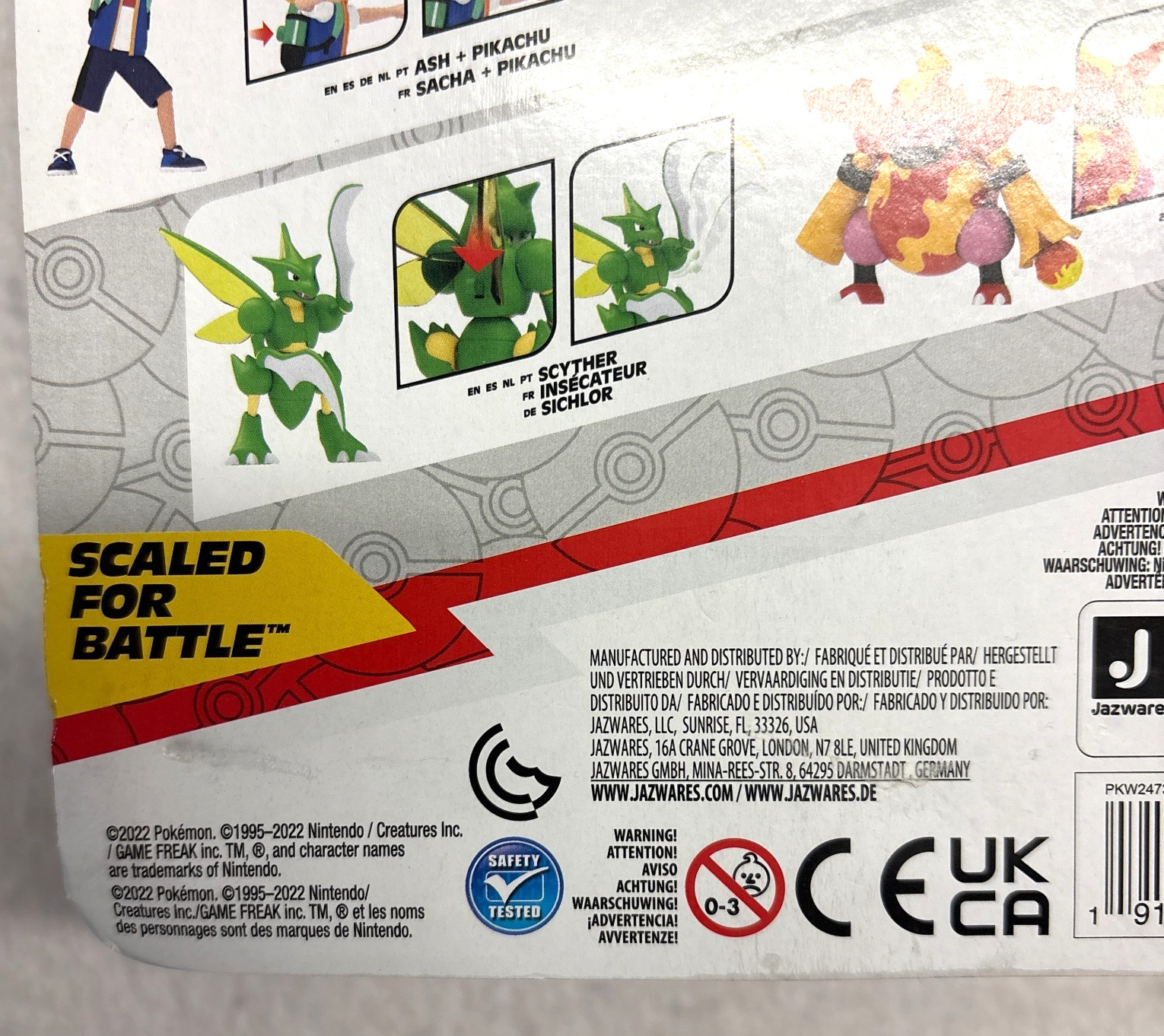 Pokémon Ash Ketchum Pikachu Battle Ready Figure 5″ Jazwares Deluxe 2022