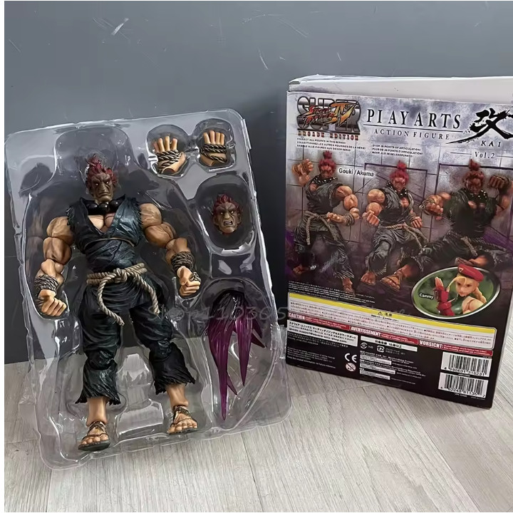 WITH BOX Play Arts Kai Street Fighter Akuma Action Figure PVC Model Kit
