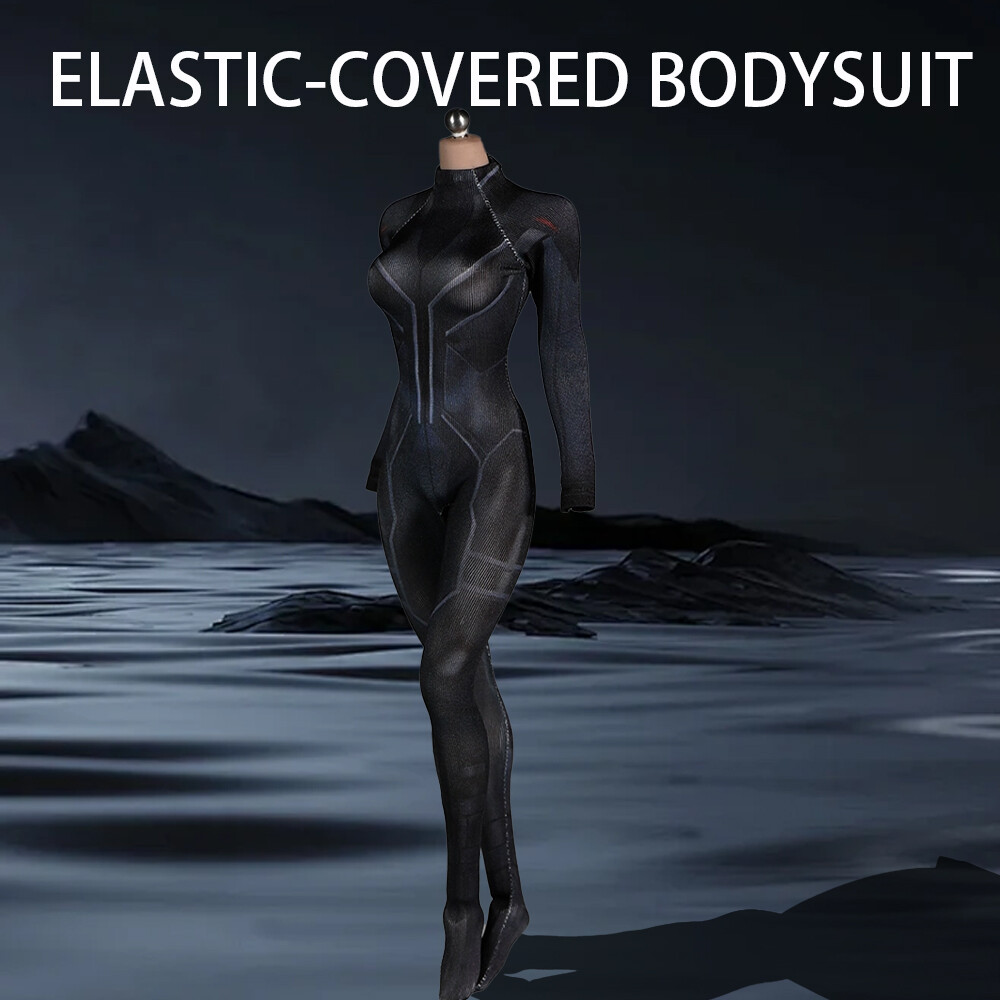 1:6 Black Tights Bodysuit Clothes Outfit For 12″ Female HT PH TBL JO Figure Body