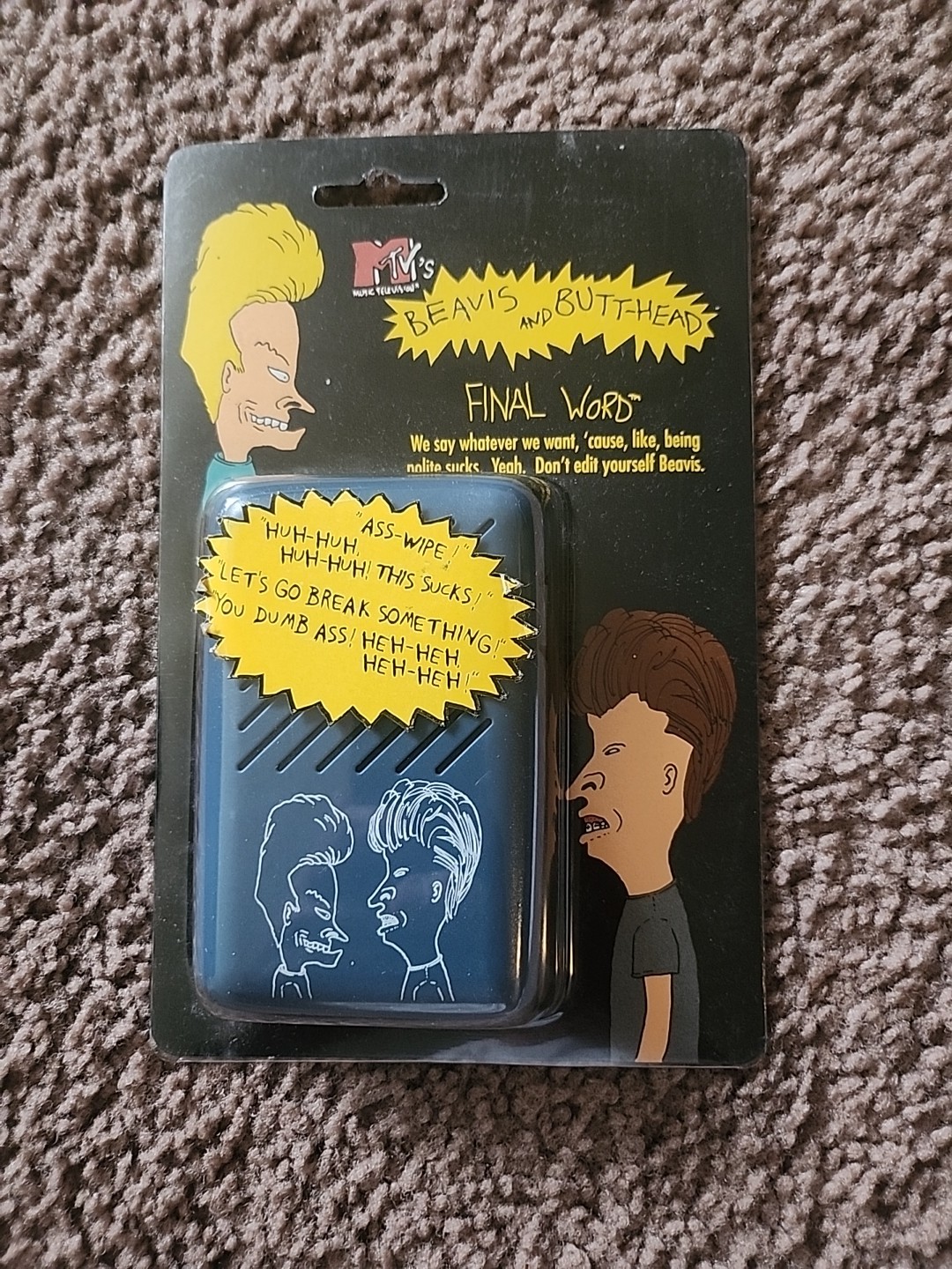 RARE Banned Beavis & Butt-Head 1993 MTV’s The Final Word Talk Voice Box