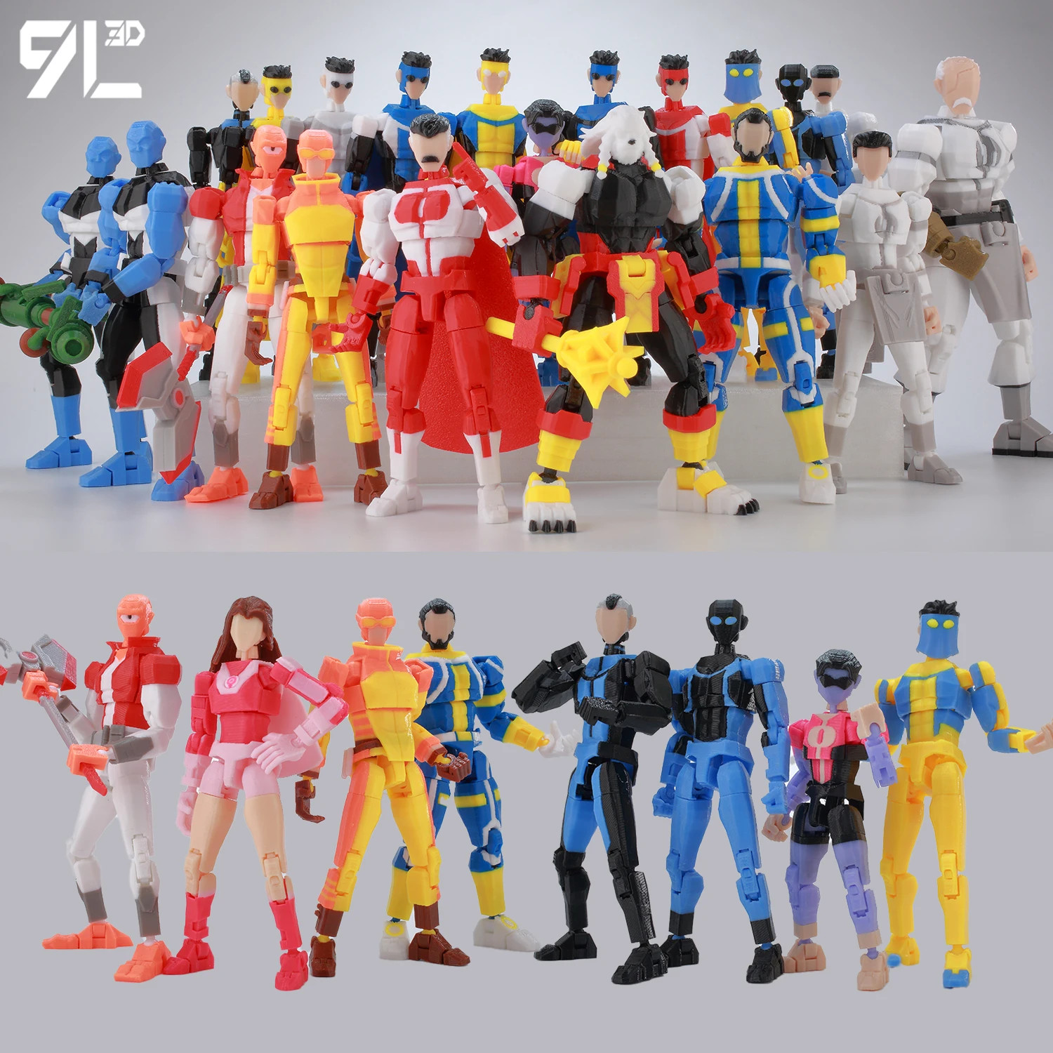 Lucky 13 Invincible Boy Conquer​ Omni Action Figure 3D Printed Anime Model