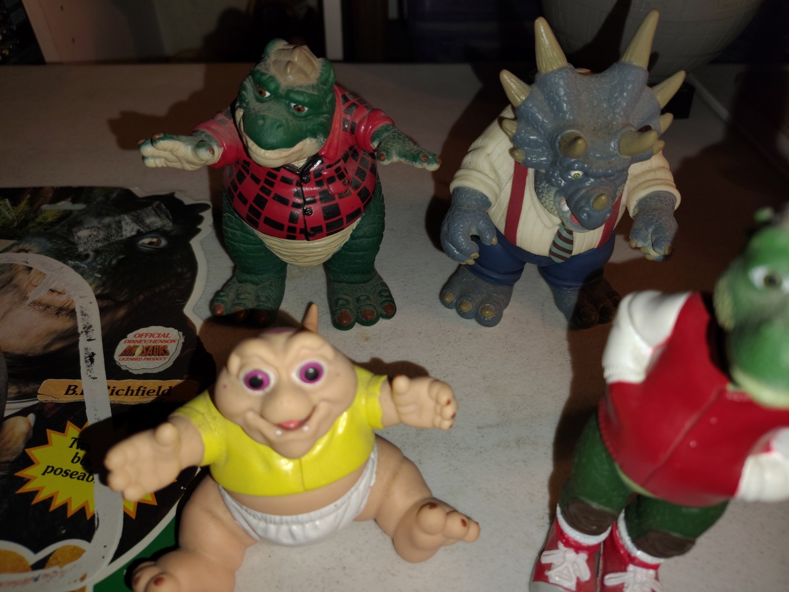 Disney Dinosaurs TV Show Figure Set Lot COMPLETE 6 SINCLAIR FAMILY 1991 HASBRO