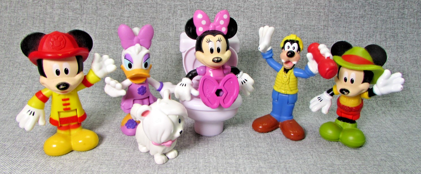 Disney Jr. Mickey Mouse Clubhouse Pals Mickey Minnie Goofy Daisy Snowpuff Toilet