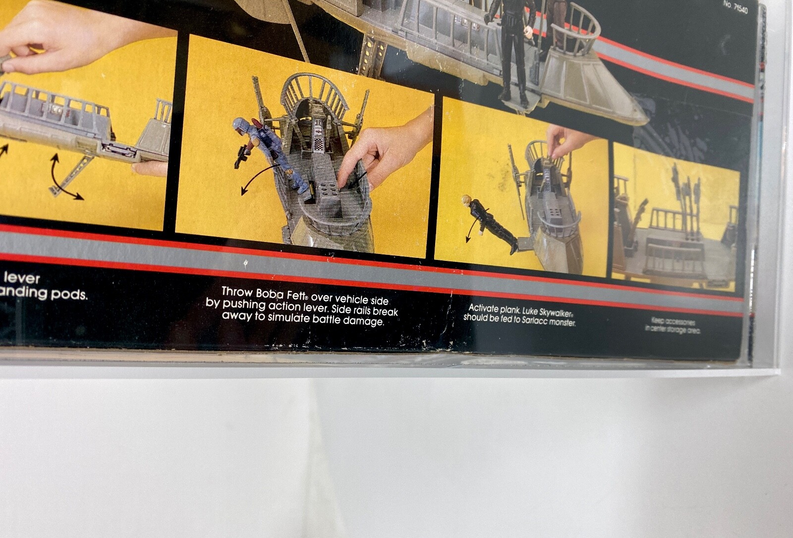 AFA 70 Red Label Vintage 1985 Kenner Star Wars Power of the Force TATOOINE SKIFF