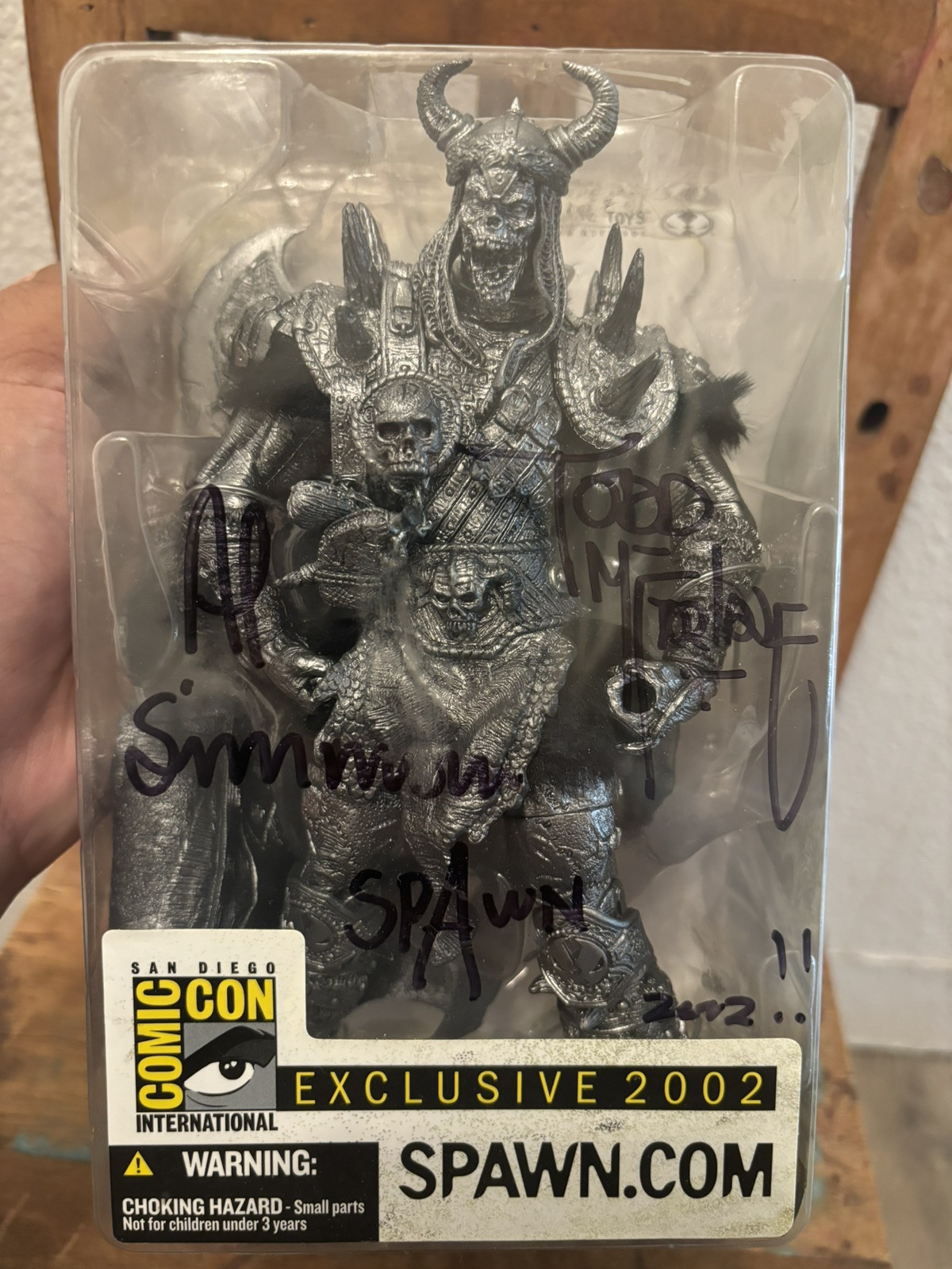 Spawn Sdcc 2002 The Bloody Axe Signed 2x Todd Mcfarlane AL Simmons Htf