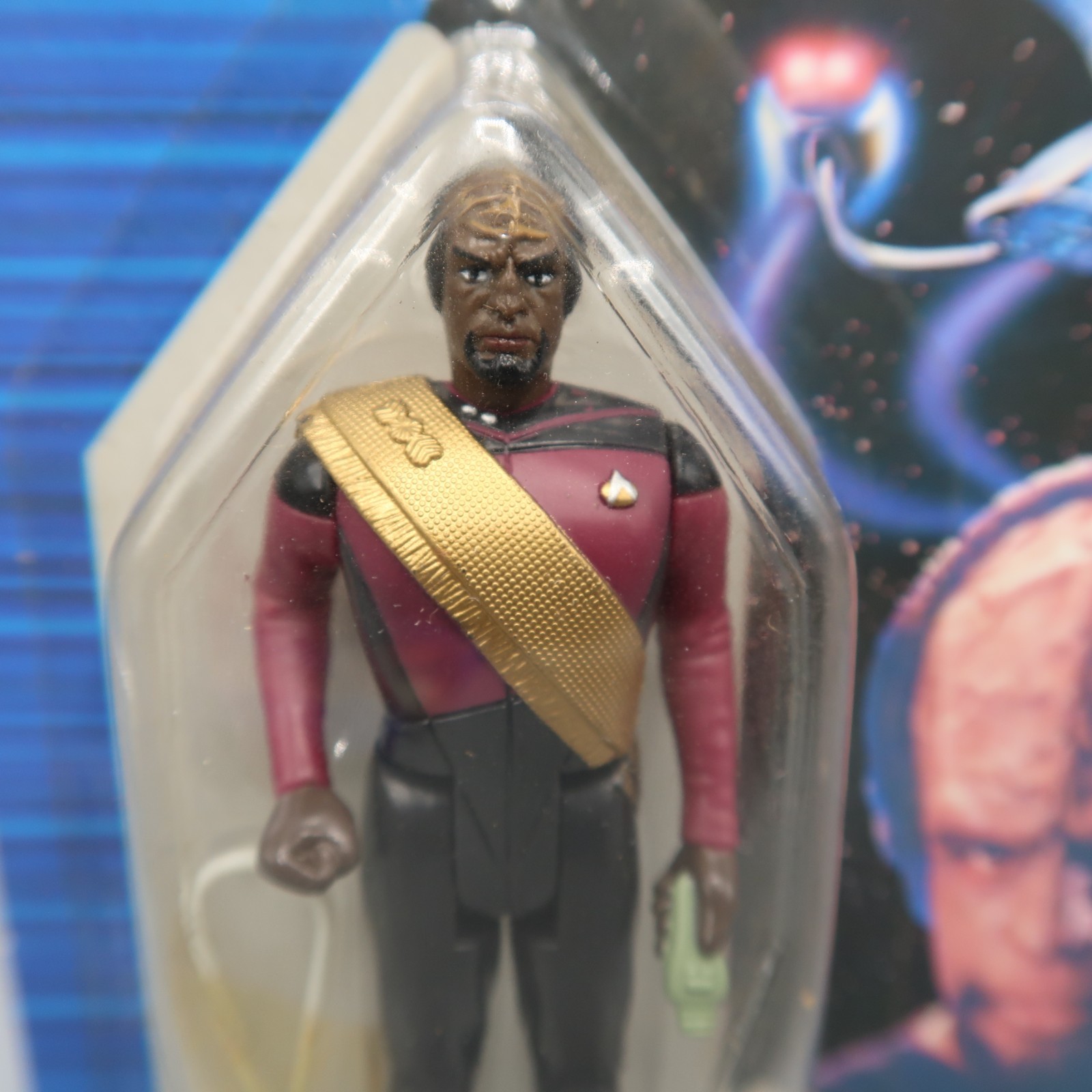 Star Trek The Next Generation Worf 4″ Action Figure 1988 Galoob Sealed