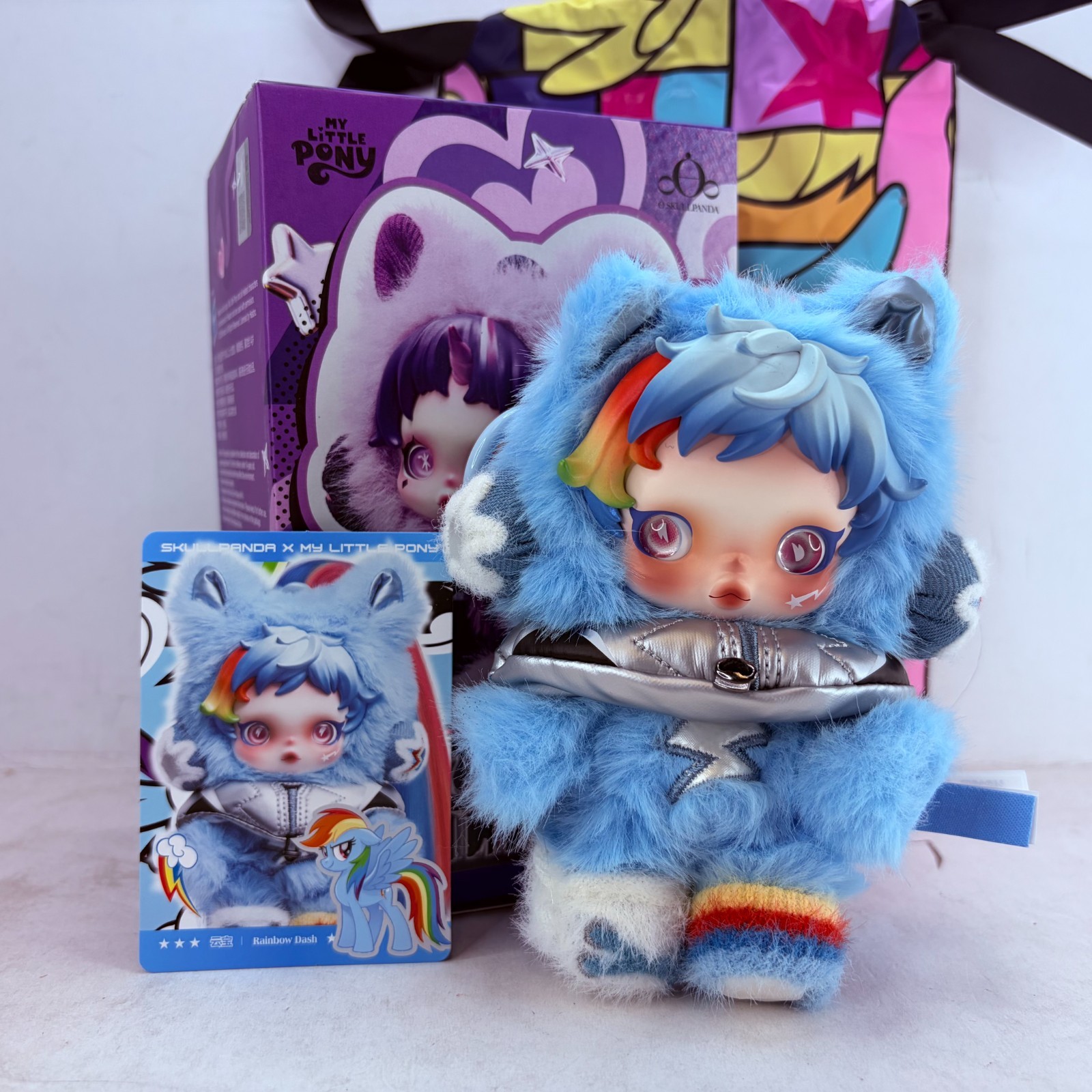POP MART x Skullpanda My Little Pony Series Plush Doll Figure – Rainbow Dash